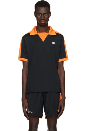 WALES BONNER Black & Orange Home Jersey Polo