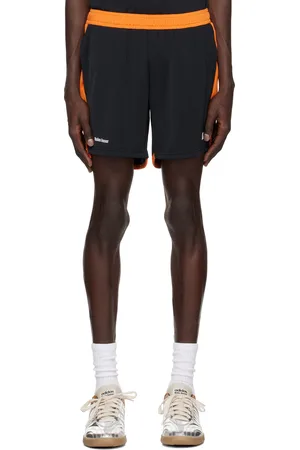 WALES BONNER Black & Orange Home Jersey Shorts
