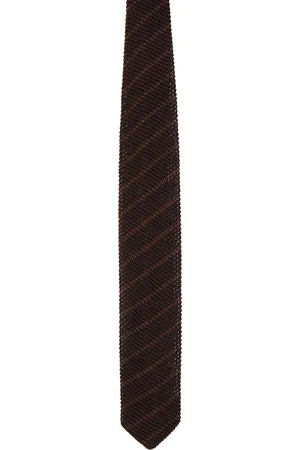 mfpen Brown Formal Stripe Tie