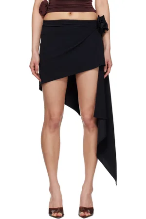 MAGDA BUTRYM Asymmetrical Draped Swim Miniskirt