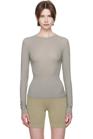 SKIMS Gray Fits Everybody Long Sleeve T-shirt