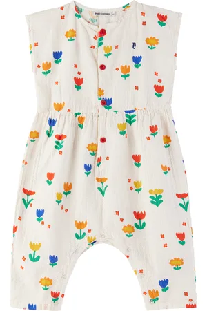 Bobo Choses Baby Off-White Garden Party All Over Woven Jumpsuit