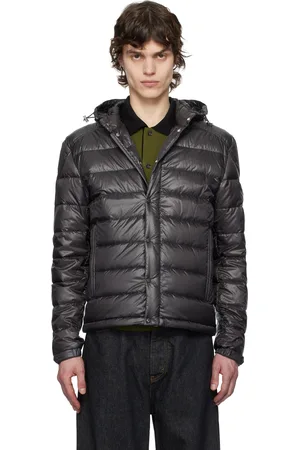 Moncler Gray Gliere Hooded Short Down Jacket