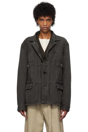 SACAI Gray Flap Pocket Denim Jacket