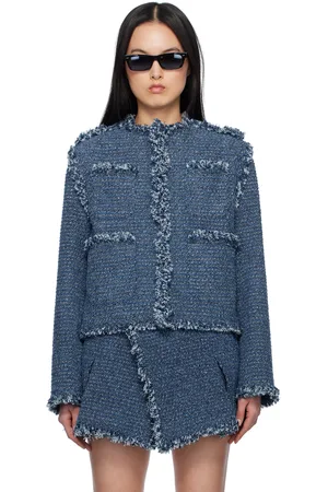 SACAI Blue Punching Denim Jacket