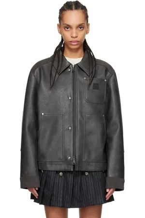 Andersson Bell Gray Carpenter Faux-Leather Jacket