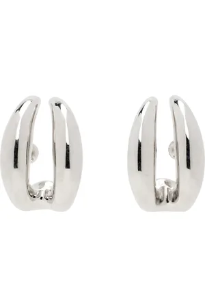 Panconesi Silver Double Moon Earrings