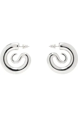 Panconesi Silver Small Serpent Hoop Earrings