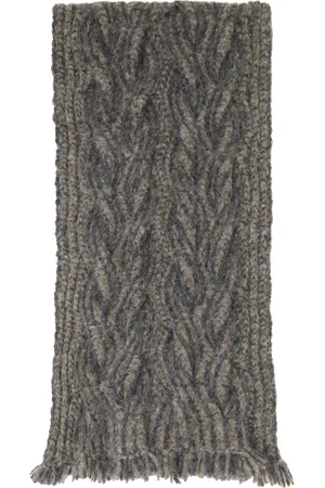 ECKHAUS LATTA Gray Plait Scarf