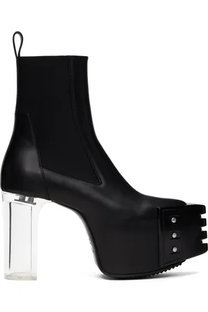 Rick Owens Black Hollywood Grilled Kiss 45 Chelsea Boots