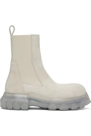 Rick Owens Gray Hollywood Beatle Bozo Tractor Chelsea Boots