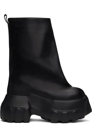 Rick Owens Black Hollywood Flared Mega Tractor Boots