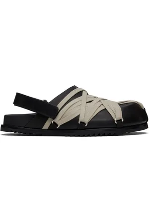 Rick Owens Black Hollywood Megalaced Granola Mules