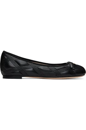 VALENTINO GARAVANI Black Quiltie 67 Ballerina Flats