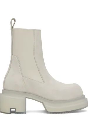Rick Owens Gray Hollywood Beatle Bogun Chelsea Boots