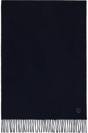 Maison Kitsuné Navy Bold Fox Head Scarf