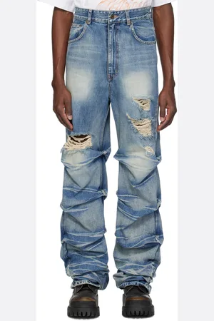 We11 Done Wrinkled Straight Jeans