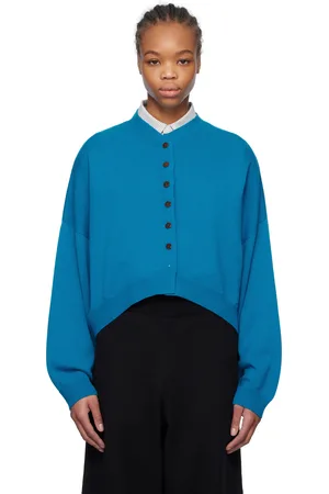 CORDERA Blue Merino Wool Cardigan