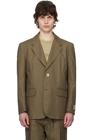RANRA Khaki Writer Gabardine Tailored Blazer