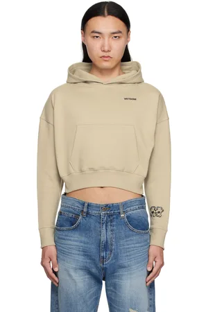 We11 Done Beige Teddy Twins Sleeve Hoodie