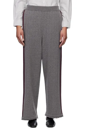 CORDERA Gray Merino Pointelle Trousers