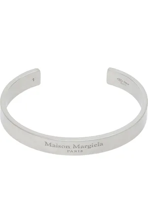 Maison Margiela Silver Logo Cuff Bracelet