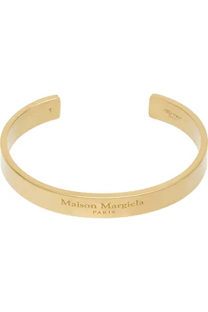 Maison Margiela Gold Logo Cuff Bracelet