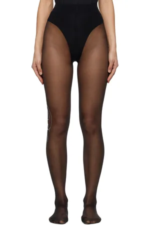 BLUMARINE Black Rhinestone Tights