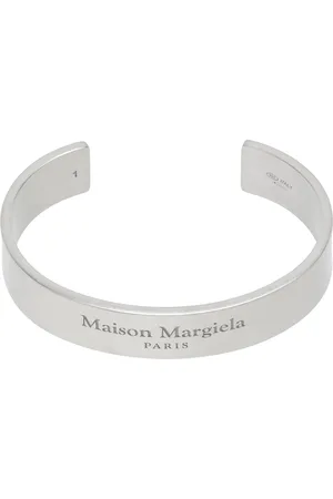 Maison Margiela Silver Logo Cuff Bracelet