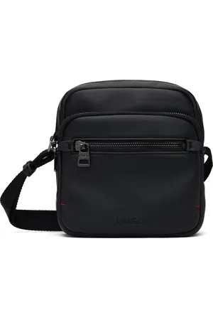 HUGO BOSS Black Faux-Leather Reporter Bag