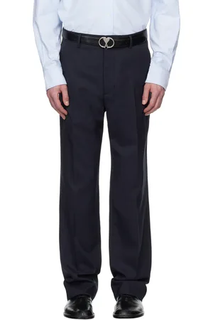 Ami Navy Straight Fit Trousers