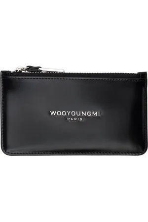 WOOYOUNGMI Black Leather Card Wallet