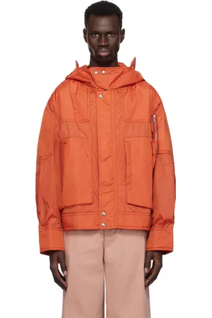 DRIES VAN NOTEN Orange Hooded Jacket