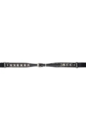 TOGA PULLA Black Concho Leather Belt