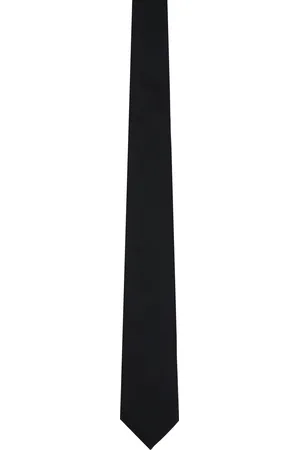 VALENTINO GARAVANI Black Wool & Silk Valentie Tie