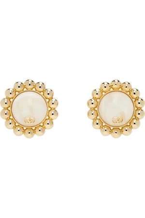 VALENTINO GARAVANI Gold & Off-White Pas Plus Earrings