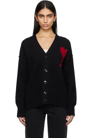 Ami Gray Wool Ami de Coeur Cardigan