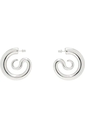 Panconesi Silver Serpent Hoops Medium Earrings