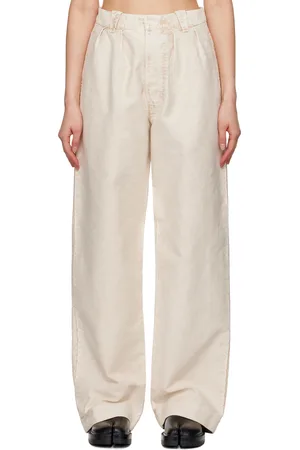 Maison Margiela Beige Wide-Leg Jeans
