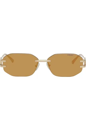 VERSACE Gold Damier Plaque Sunglasses