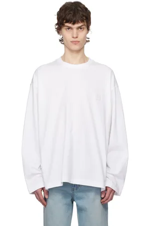 WOOYOUNGMI White Flower Back Logo Long Sleeve T-shirt