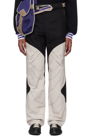 Kiko Kostadinov Black & Off-White Solix Zip Trousers
