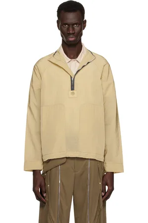 RANRA Beige Ganga Shiny Nylon Track Jacket