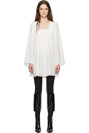 Chloé White Fluid Minidress