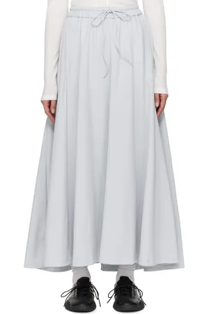 Y-3 Gray 3-Stripes Track Maxi Skirt