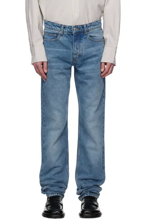 Ami Blue Cotton Classic Fit Jeans