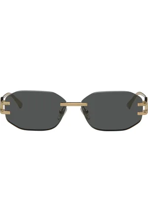 VERSACE Gold Damier Plaque Sunglasses