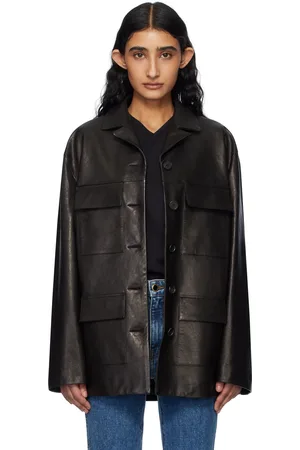 Khaite Black Morsson Leather Jacket