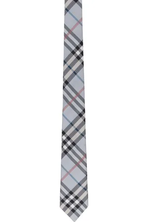 Burberry Blue Check Silk Tie