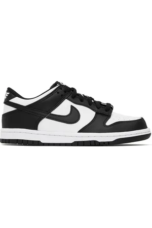 Nike Big Kids Black & White Dunk Low Sneakers